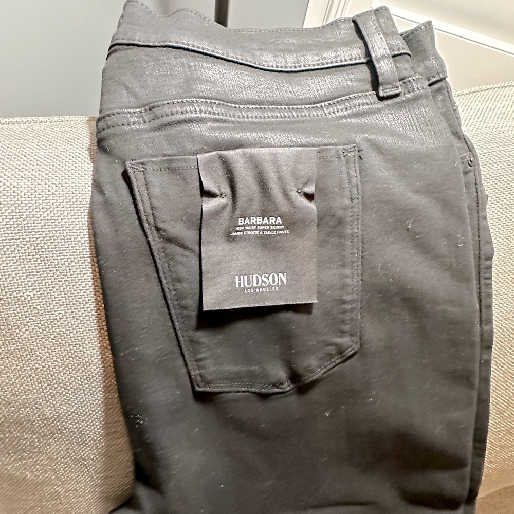 Hudson Barbara High waist skinny jeans, black NWT size 34